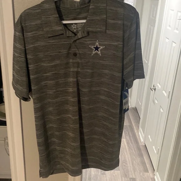 dallas cowboys mens dress shirt Dallas Cowboys Antigua Tending Long Sleeve Button Up XLarge Navy